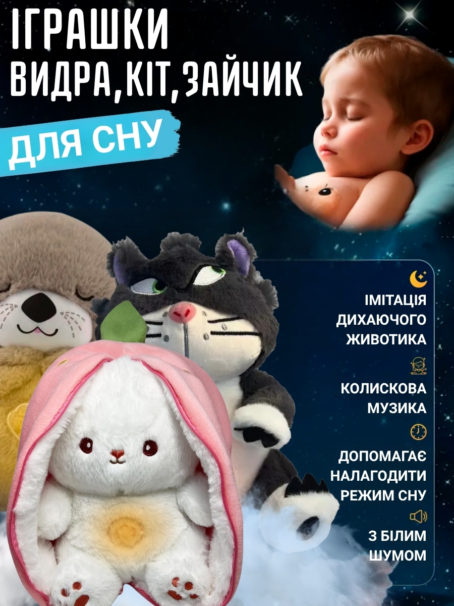 Інтерактивні м’які іграшки-нічники